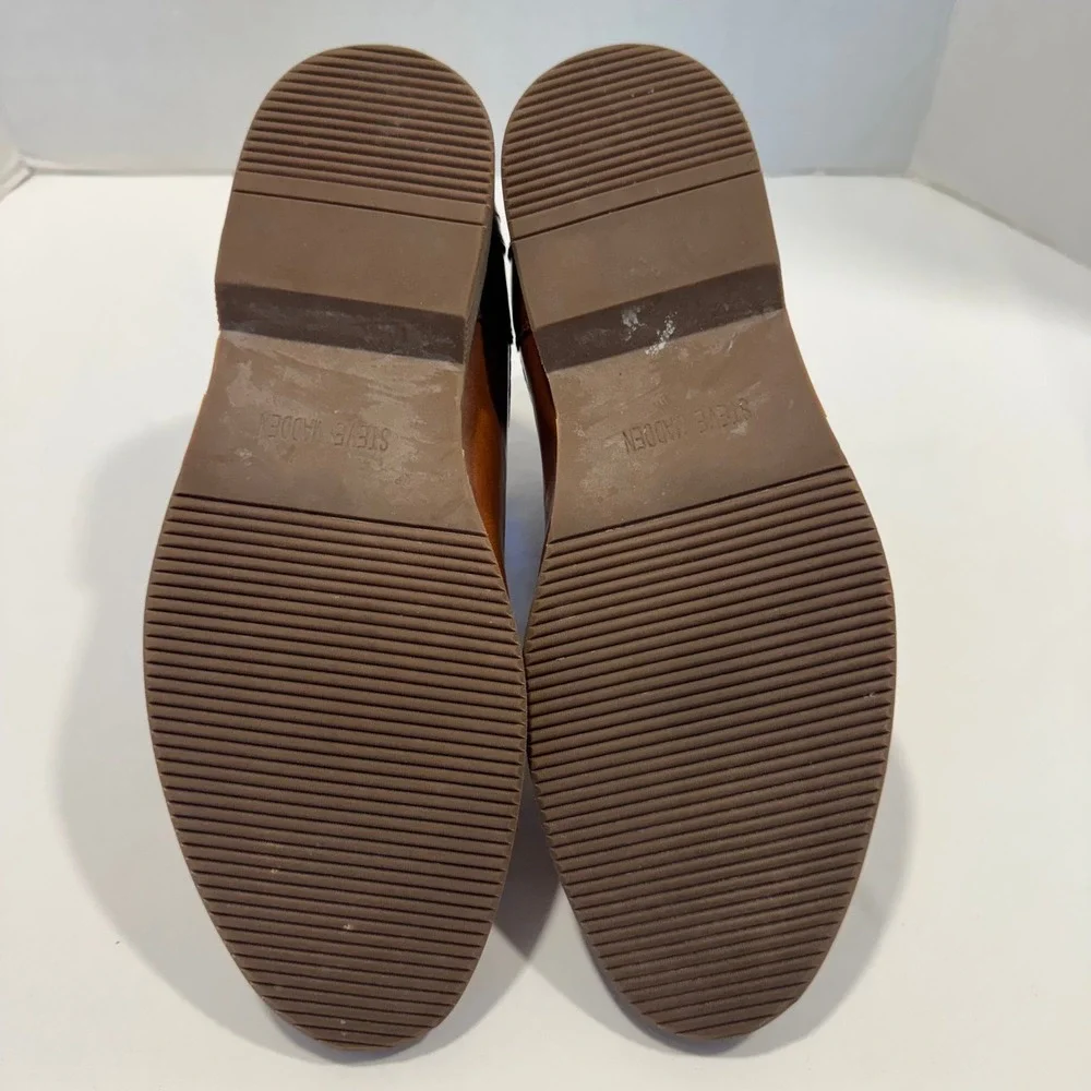 Steve Madden Chelsea Boots Pull On Elastic Mistro Goring Size 7 Brown